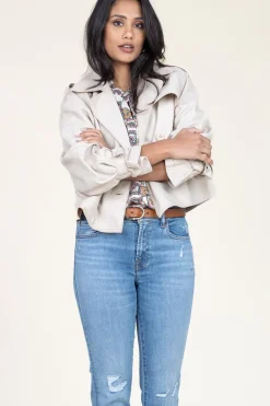 Nappa Leather Trenchcoat Florine | Natural... | Alter Ego | Little Soho