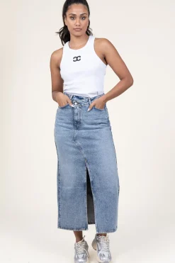 Non-Stretch Denim Skirt Vika | Blue... | Co'Couture | Little Soho