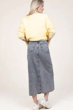 Non-Stretch Denim Skirt Vika | Grey... | Co'Couture | Little Soho