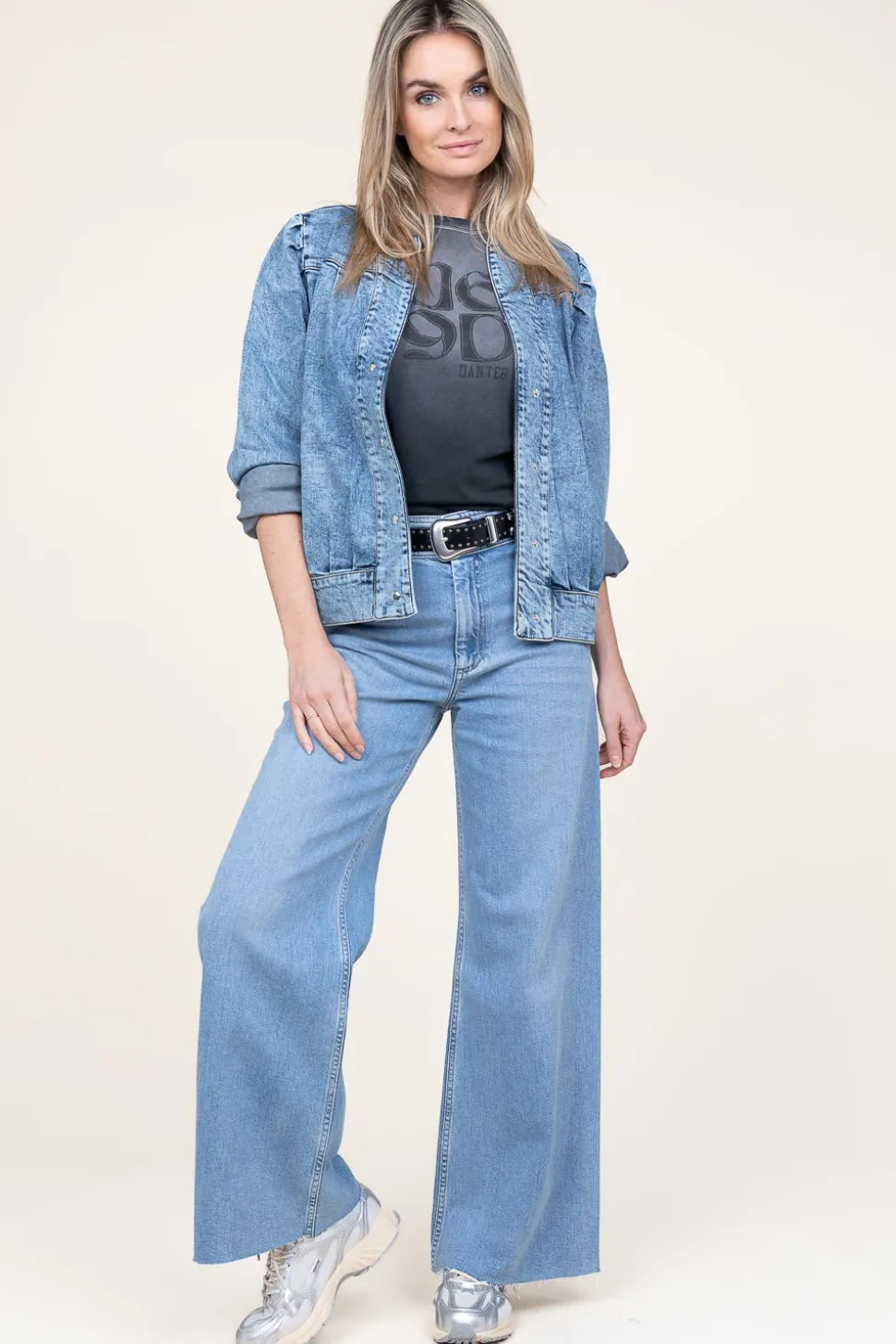 Non-Stretch Wide Leg Denim Jeans Fame | Blue... | Co'Couture | Little Soho