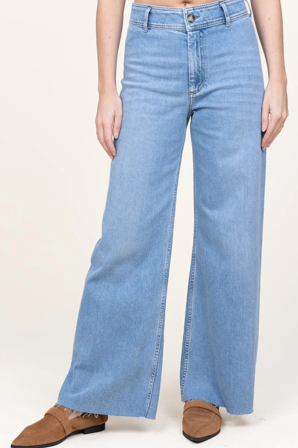 Non-Stretch Wide Leg Denim Jeans Fame | Blue... | Co'Couture | Little Soho