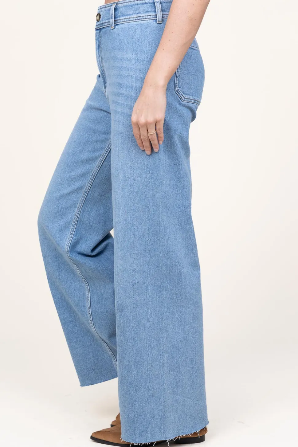 Non-Stretch Wide Leg Denim Jeans Fame | Blue... | Co'Couture | Little Soho