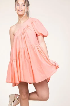 One-Shoulder Dress Gloria | Orange... | Devotion | Little Soho