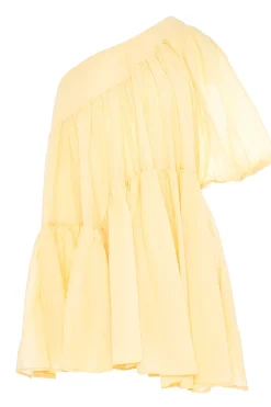 One-Shoulder Dress Gloria | Yellow... | Devotion | Little Soho