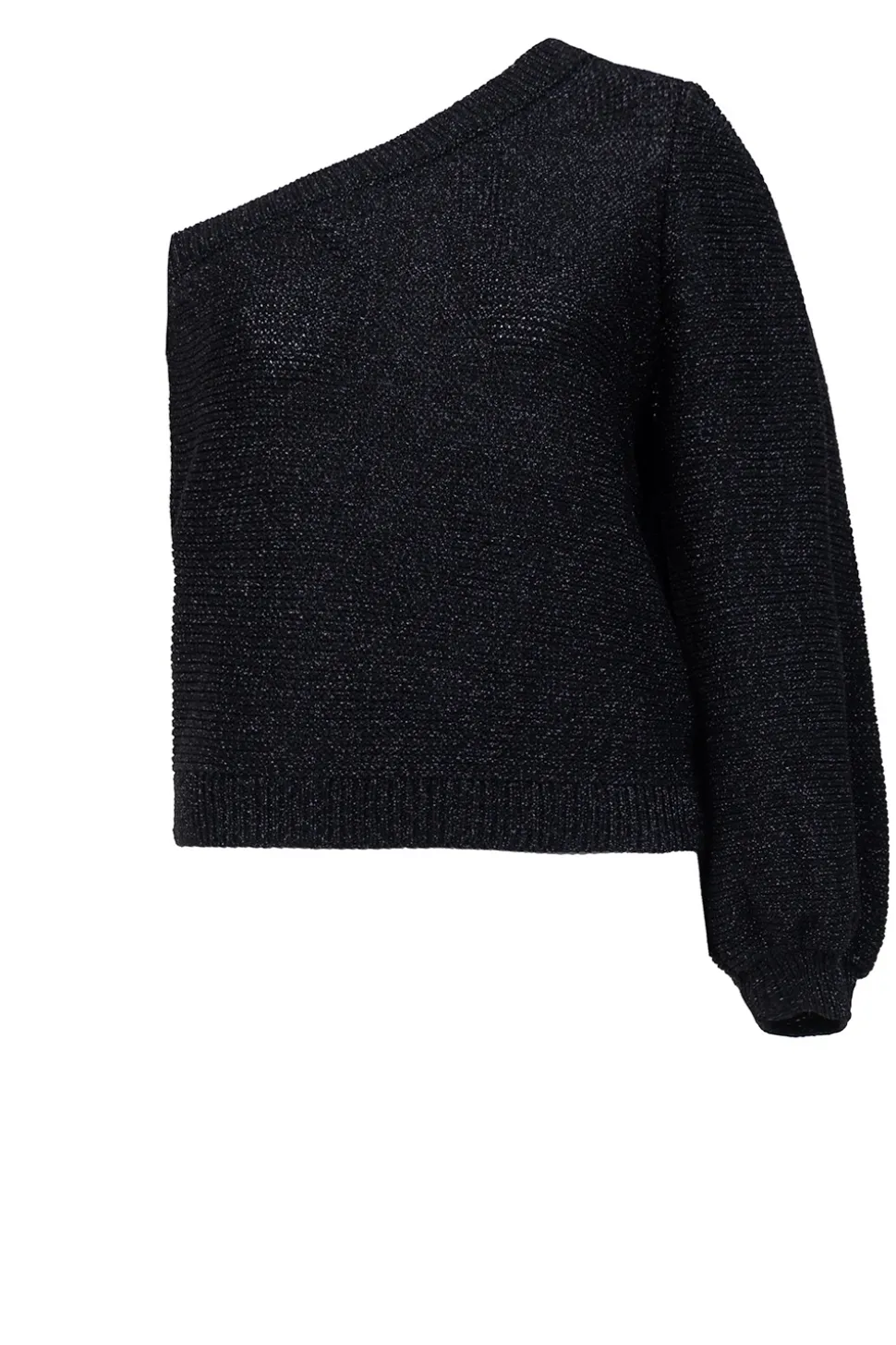One-Shoulder Lurex Top Galvin | Black... | Ba&Sh | Little Soho