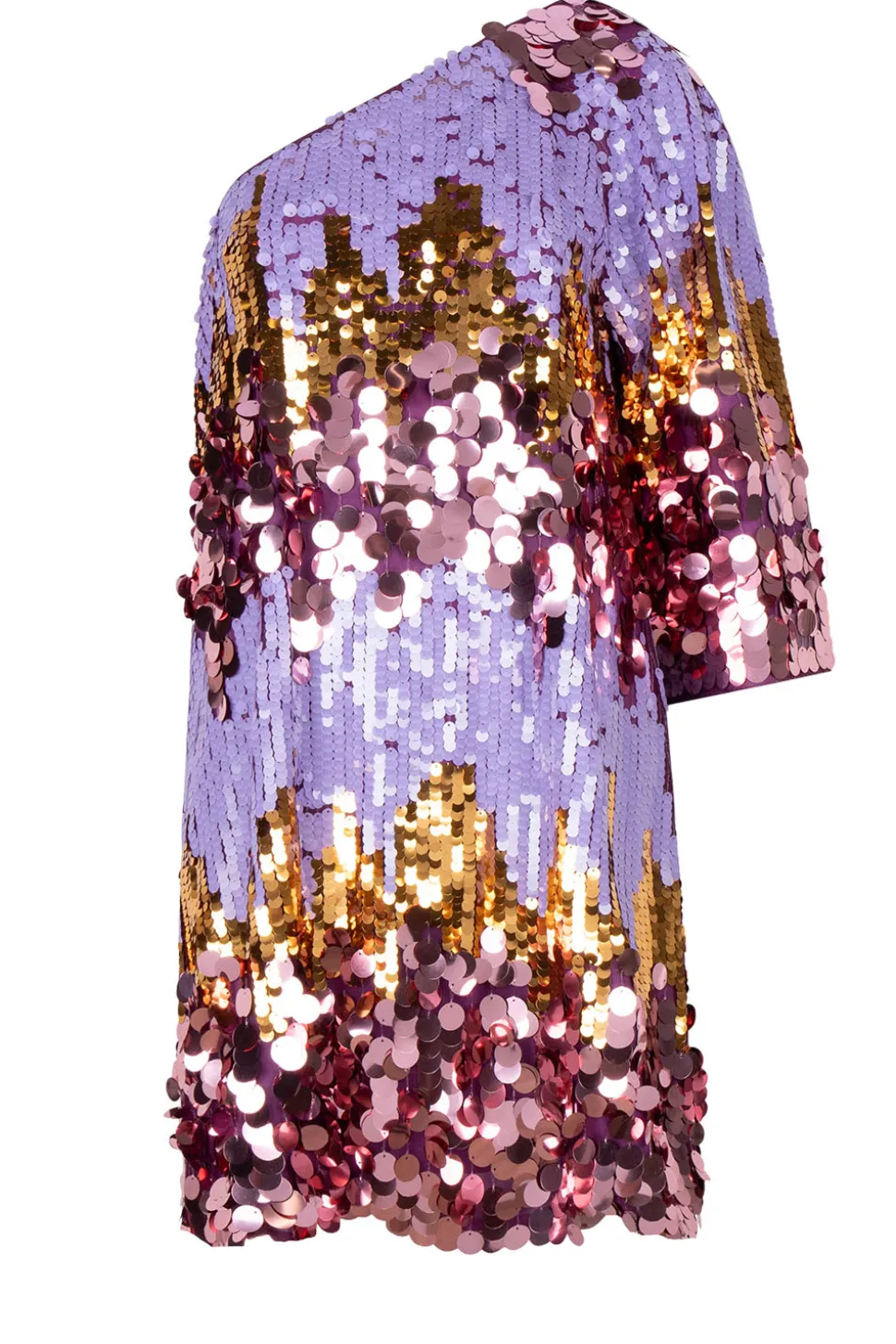 One-Shoulder Sequin Dress Dynamique | Purple... | Dante 6 | Little Soho
