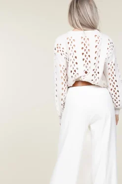 Openwork Cable Sweater Gennia | Natural... | Dante 6 | Little Soho