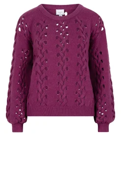 Openwork Calble Sweater Gennia | Purple... | Dante 6 | Little Soho
