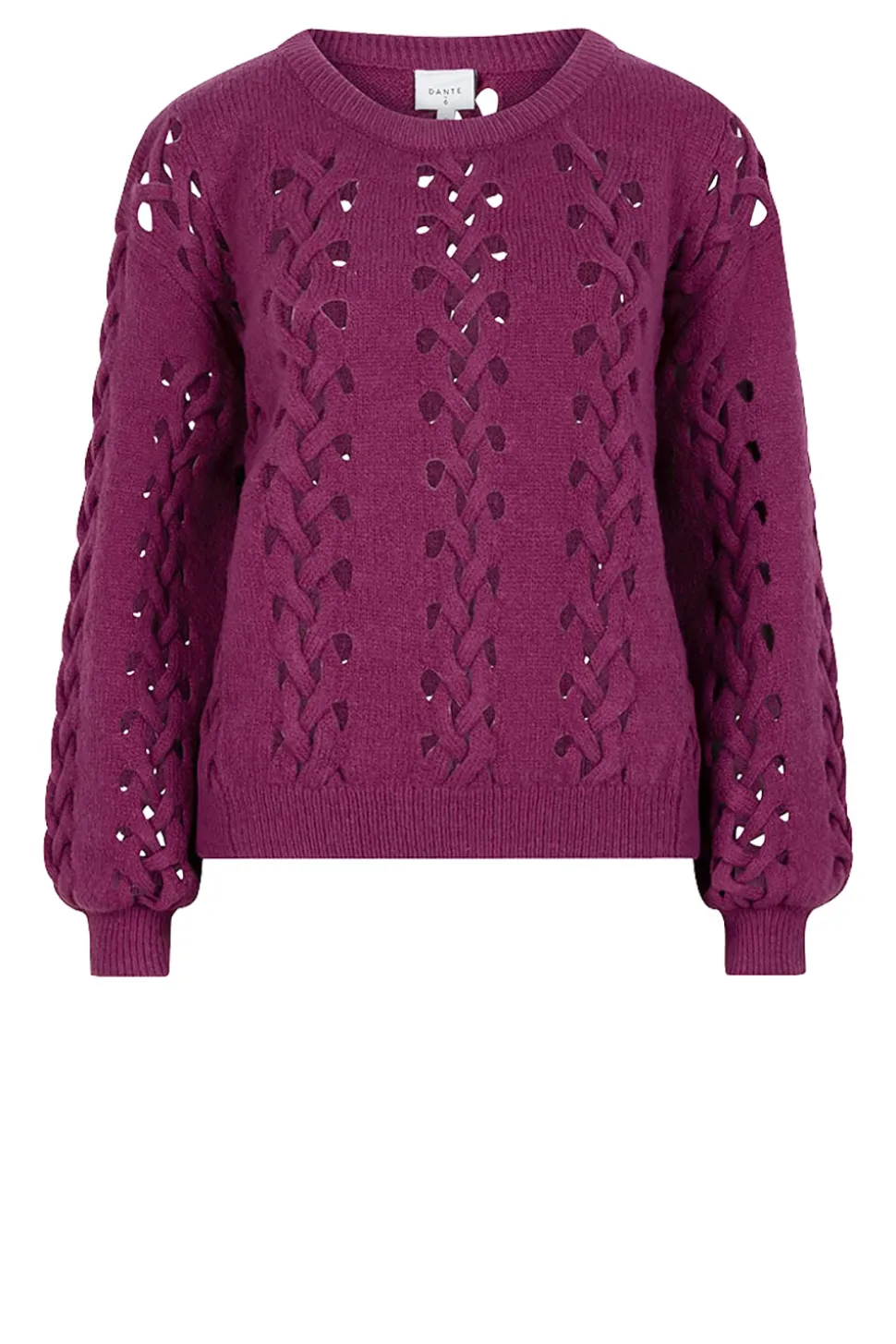 Openwork Calble Sweater Gennia | Purple... | Dante 6 | Little Soho