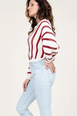Openwork Cotton Sweater Gardy | Natural... | Ba&Sh | Little Soho