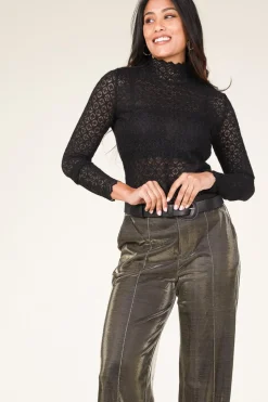Openwork Jacquard Top Como | Black... | Dante 6 | Little Soho
