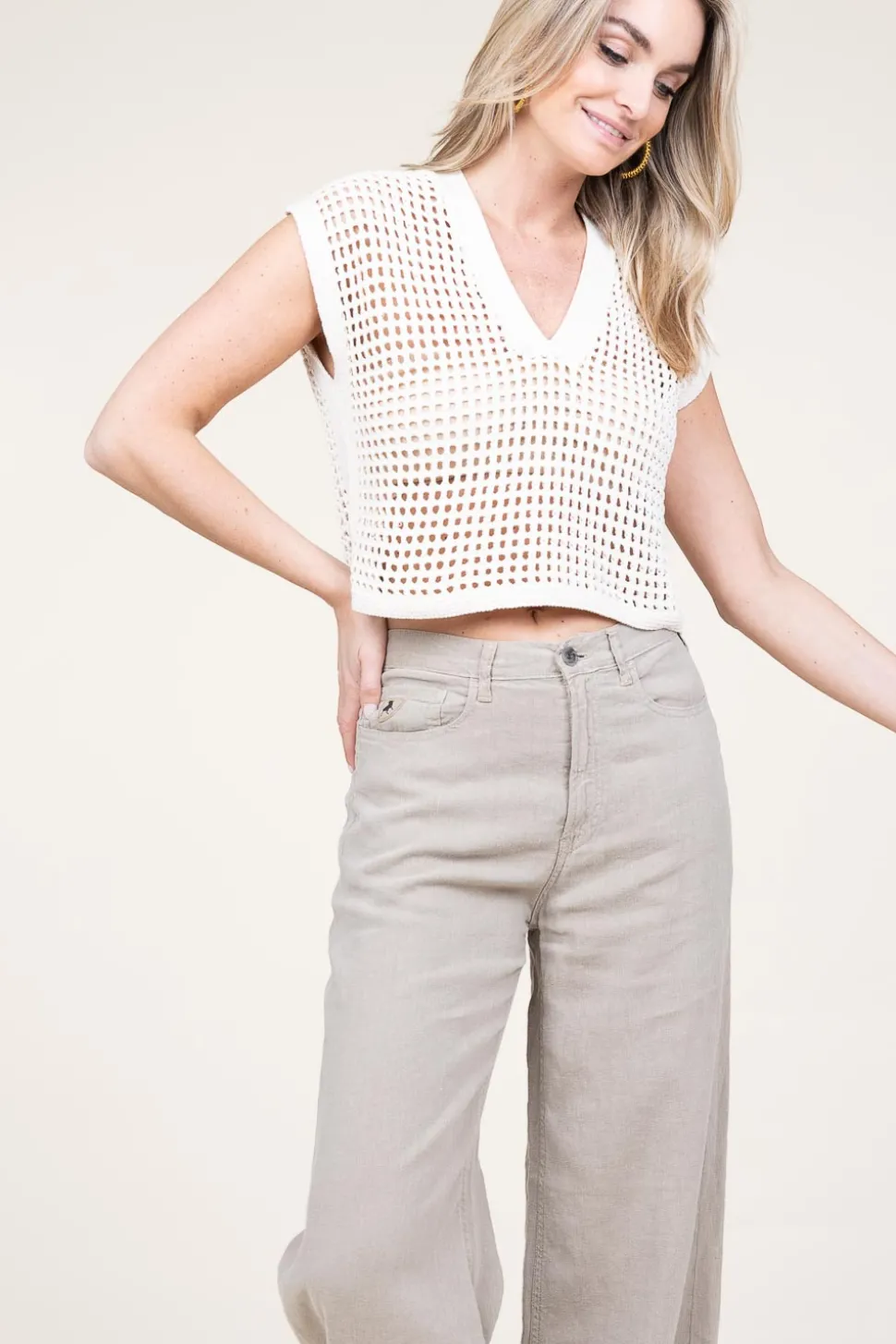 Openwork Spencer Nubia | Natural... | Liu Jo | Little Soho
