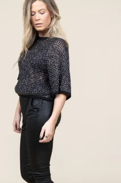 Openwork Top With Lurex Nate | Black... | Ba&Sh | Little Soho