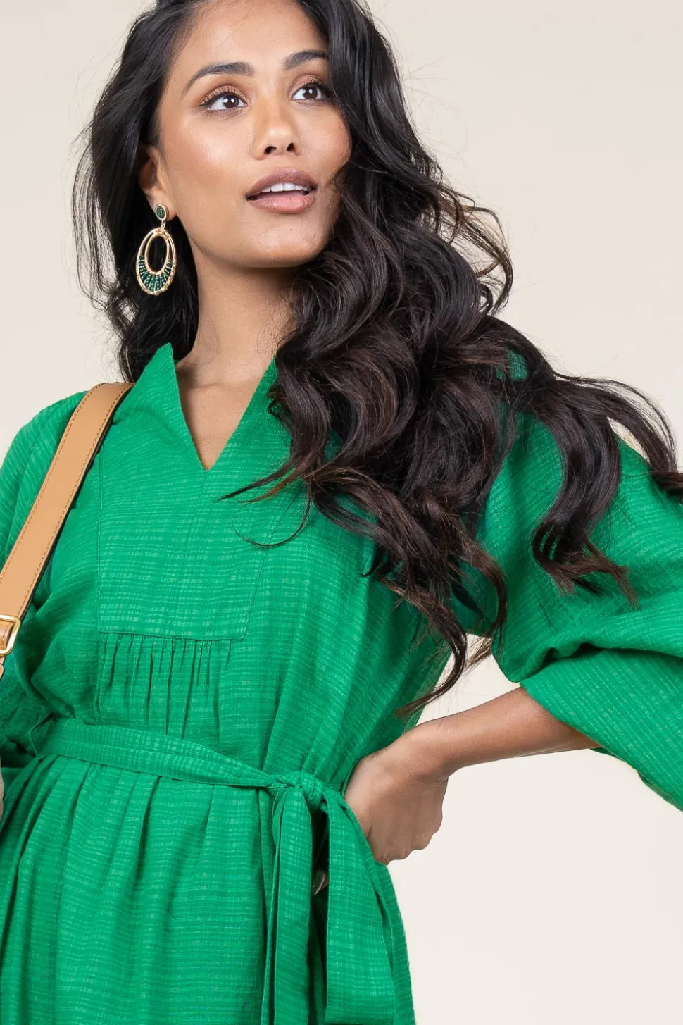 Oval Earrings Nilofar | Green... | Barong Barong | Little Soho
