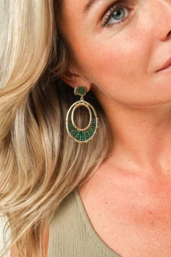 Oval Earrings Nilofar | Green... | Barong Barong | Little Soho
