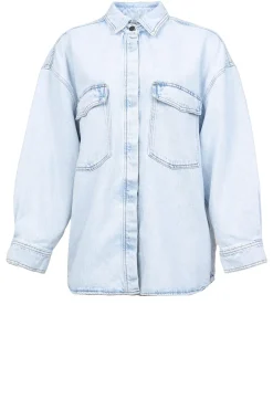 Oversized Denim Blouse Joybird | Blue... | American Vintage | Little Soho