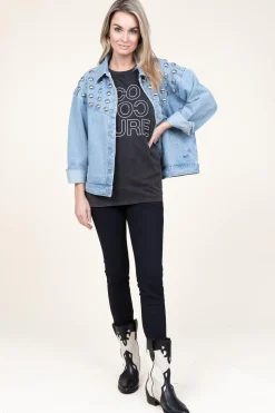 Oversized Logo T-Shirt Outline | Black... | Co'Couture | Little Soho