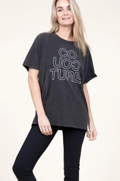 Oversized Logo T-Shirt Outline | Black... | Co'Couture | Little Soho