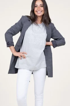 Oversized Logo T-Shirt Outline | Grey... | Co'Couture | Little Soho
