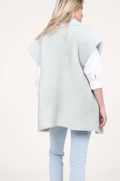 Oversized Reversible Lammy Waistcoat Cheryl | Green... | Alter Ego | Little Soho