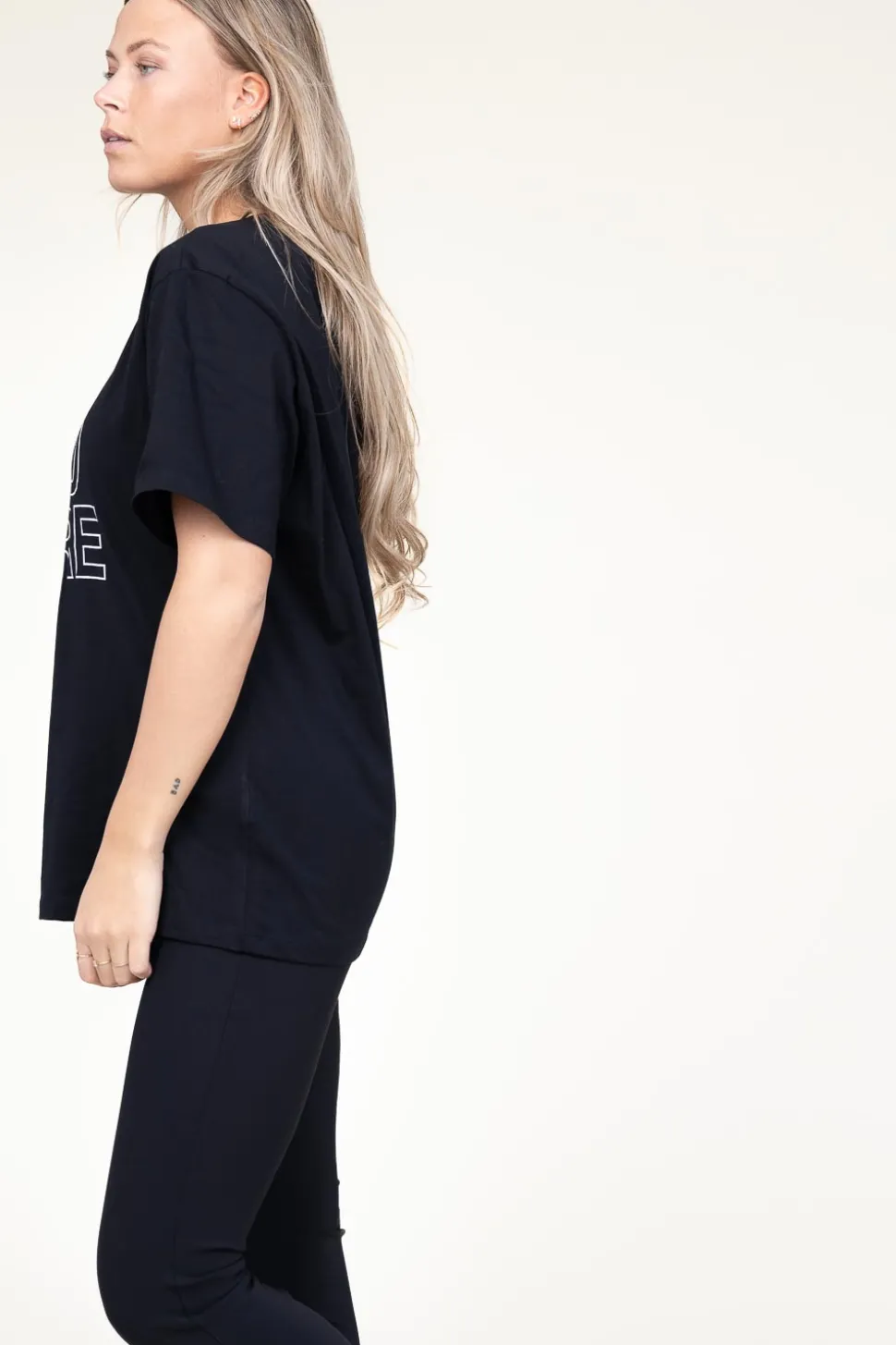 Oversized T-Shirt With Logo Outline | Black... | Co'Couture | Little Soho