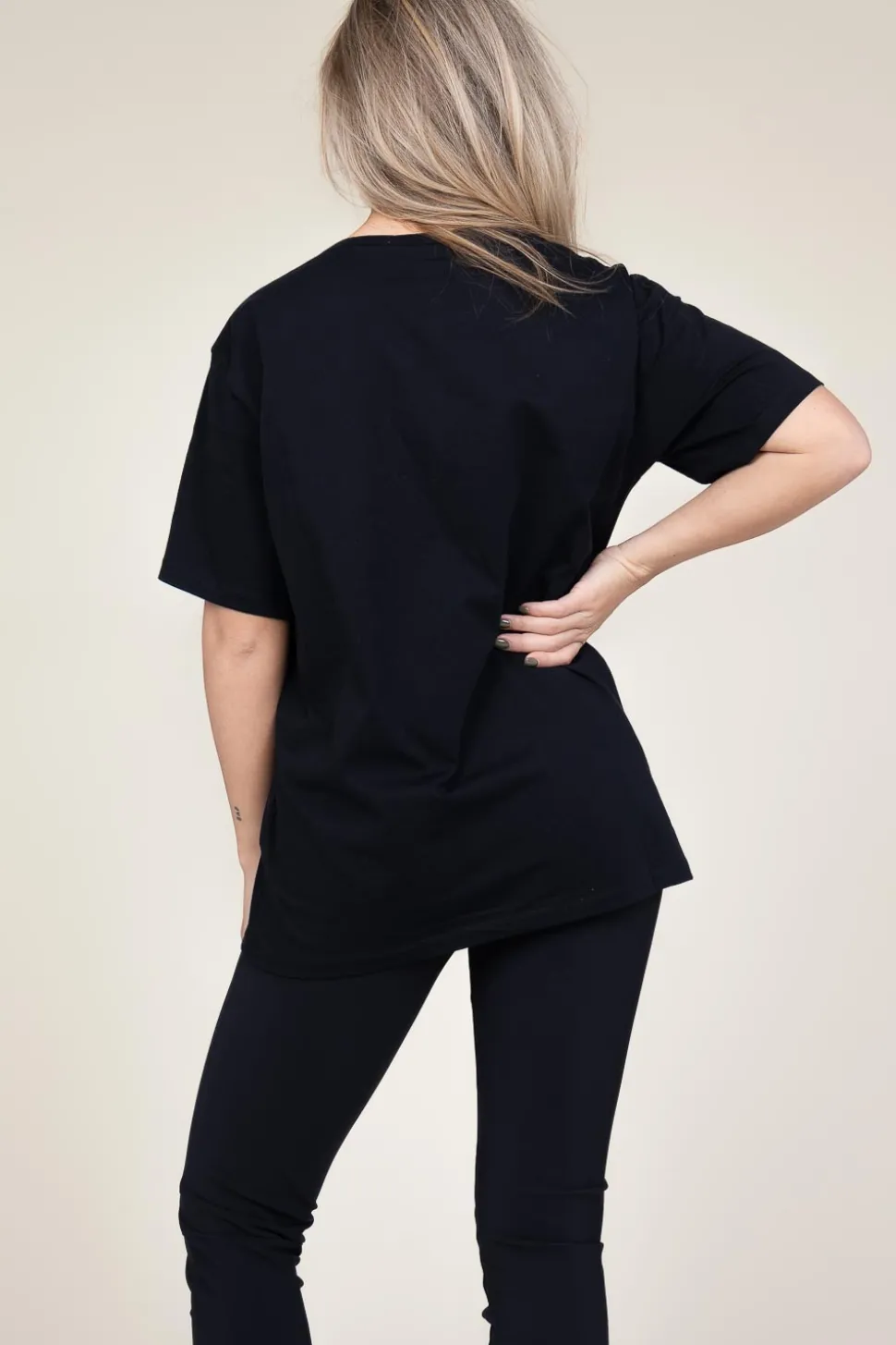 Oversized T-Shirt With Logo Outline | Black... | Co'Couture | Little Soho