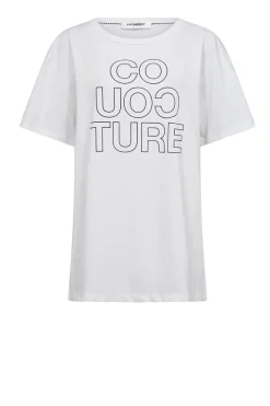 Oversized T-Shirt With Logo Outline | White... | Co'Couture | Little Soho