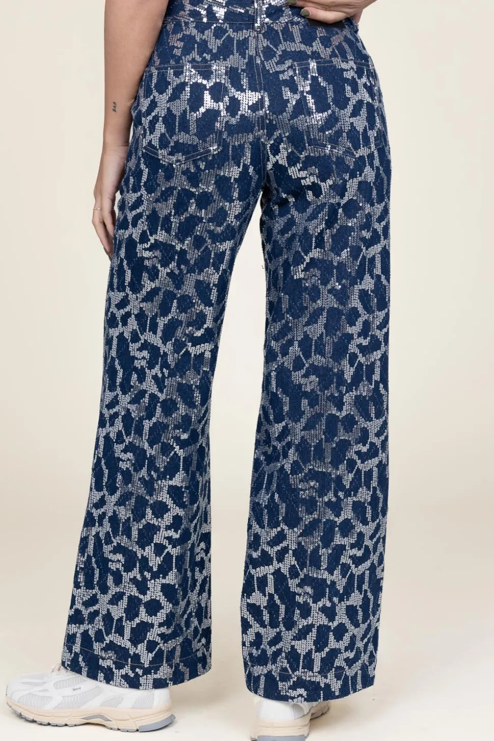 Pants With Sequins Segal | Blue... | Co'Couture | Little Soho