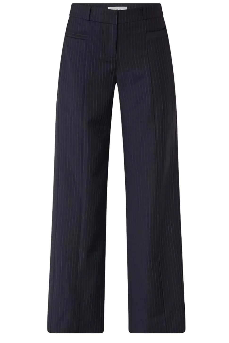 Pinstripe Straight Leg Trousers Pistachio | Blue... | Ba&Sh | Little Soho