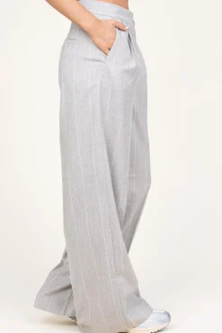 Pinstripe Trousers Saba | Beige... | Aaiko | Little Soho