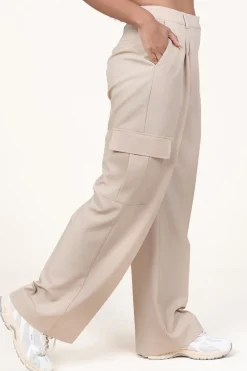 Pleated Cargo Trousers Louise | Beige... | Herskind | Little Soho