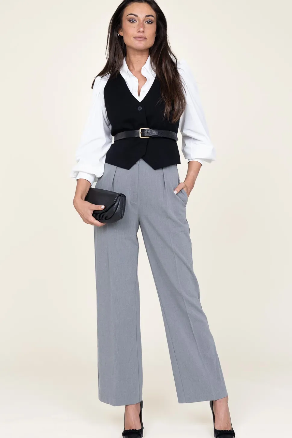 Pleated Trousers Fynn | Grey... | Dante 6 | Little Soho