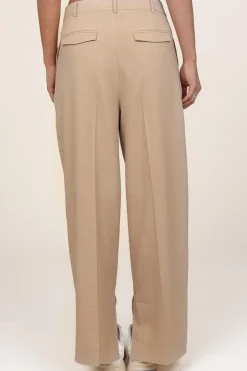 Pleated Trousers With Slit Rupert | Beige... | Herskind | Little Soho
