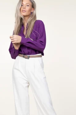 Plisse Blouse Monica | Purple... | Ba&Sh | Little Soho