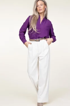 Plisse Blouse Monica | Purple... | Ba&Sh | Little Soho