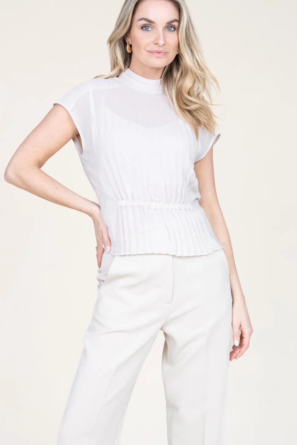 Plisse Top Penelope | Natural... | Dante 6 | Little Soho
