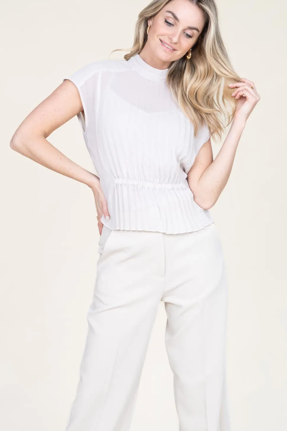 Plisse Top Penelope | Natural... | Dante 6 | Little Soho