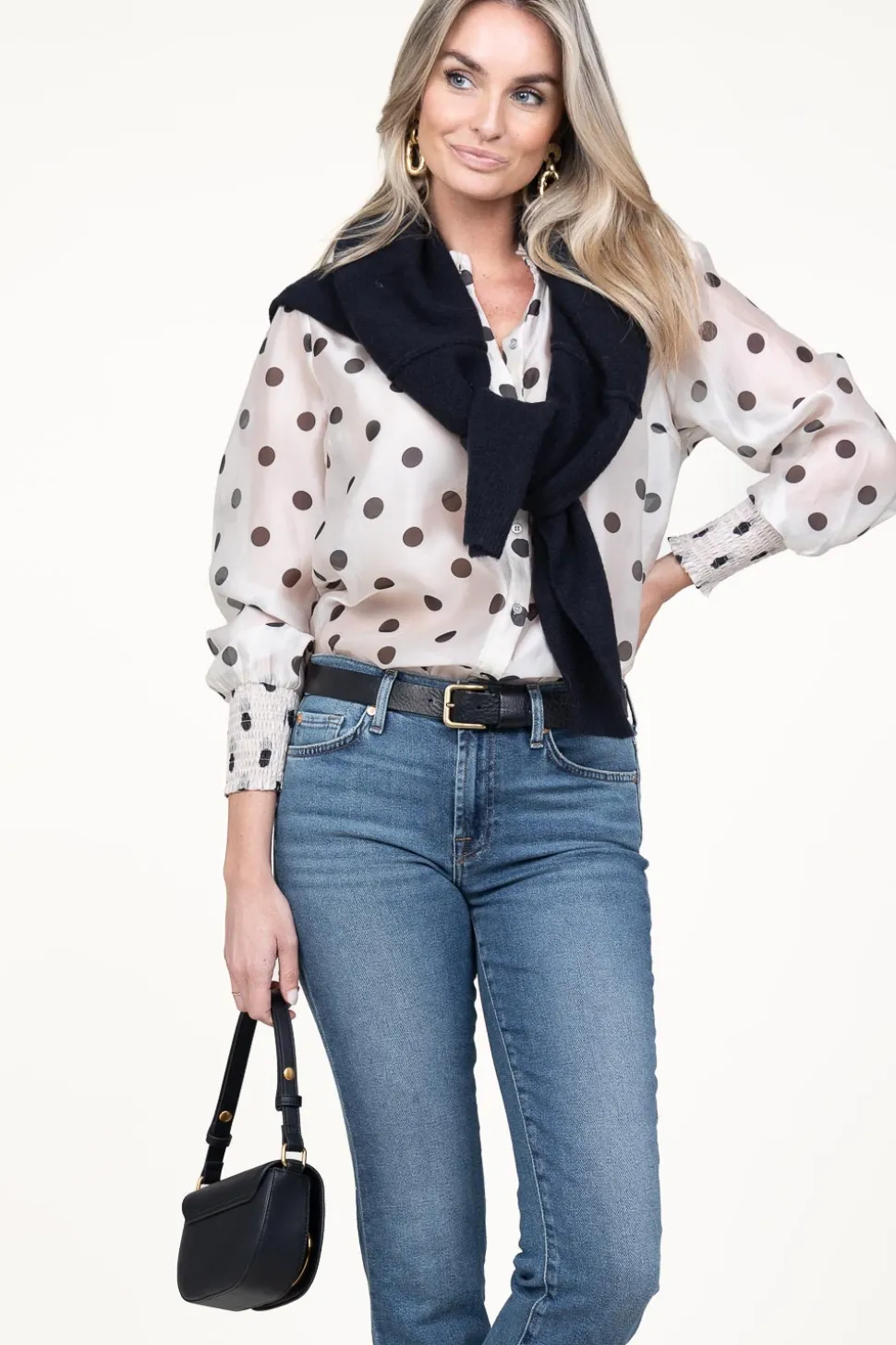 Polkadot Blouse Drew | Black & White... | Co'Couture | Little Soho