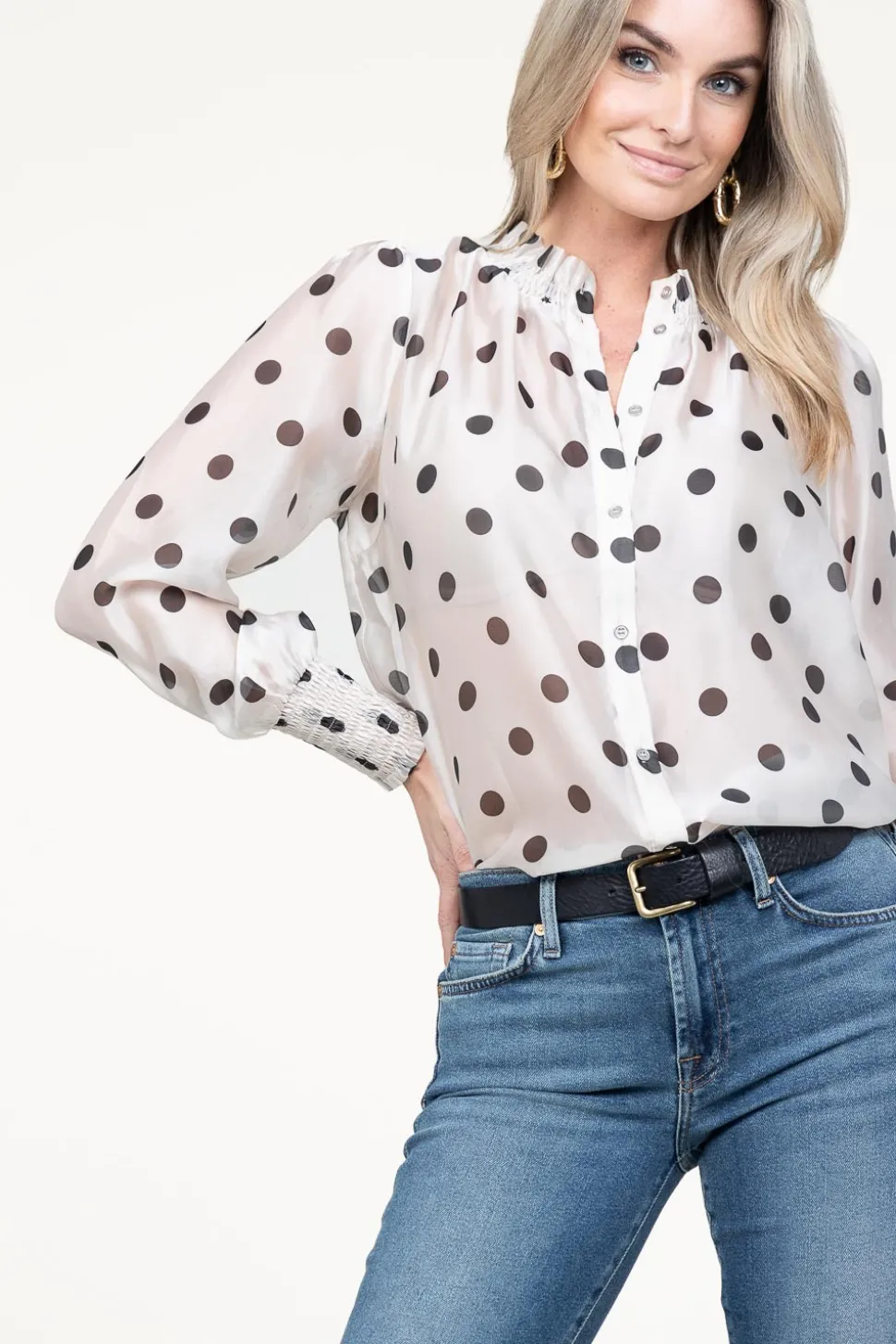 Polkadot Blouse Drew | Black & White... | Co'Couture | Little Soho