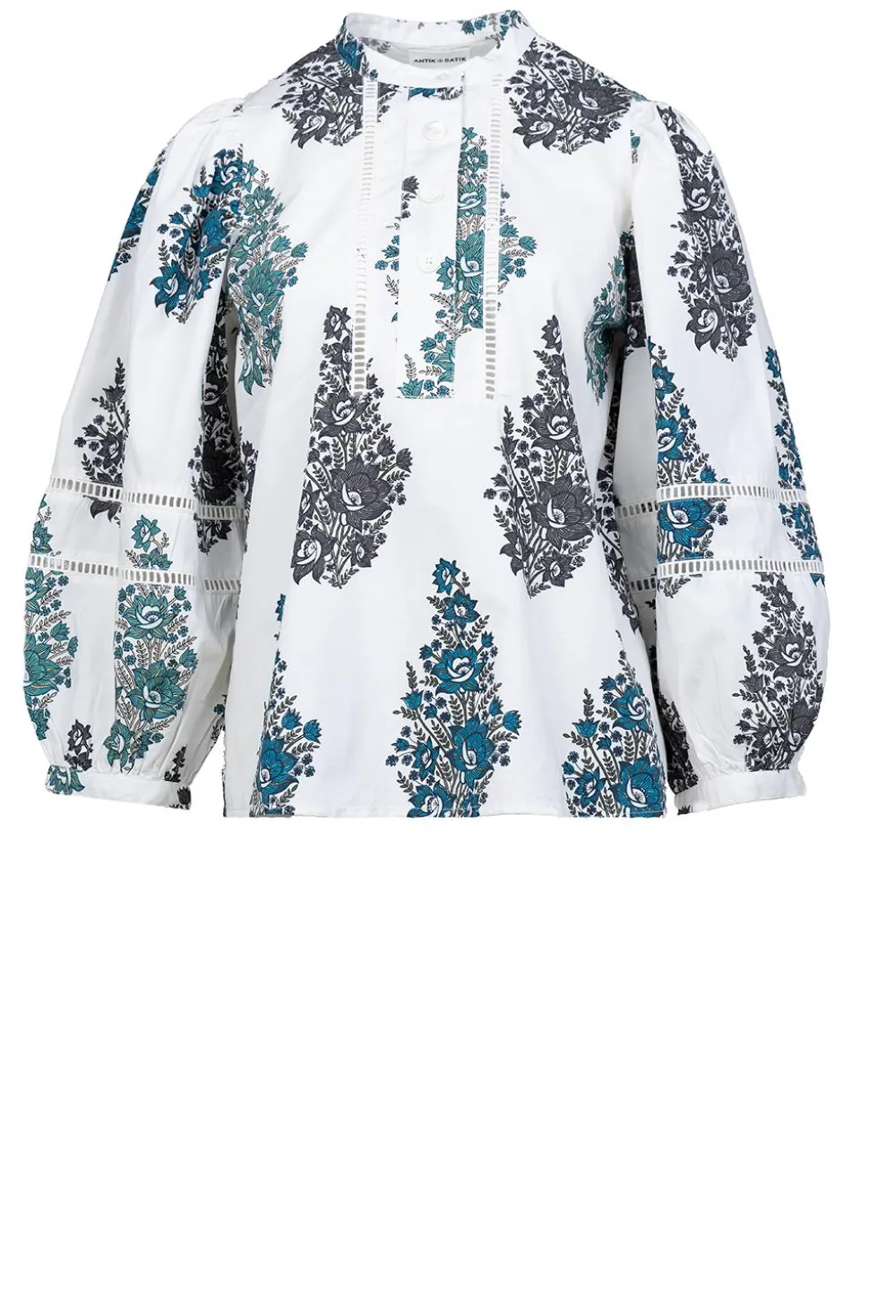 Poplin Blouse With Print Muguet | White... | Antik Batik | Little Soho