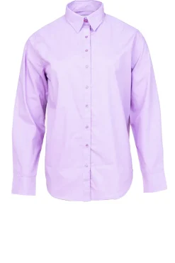 Poplin Boyfriend Blouse Iconic | Purple... | Moment Amsterdam | Little Soho