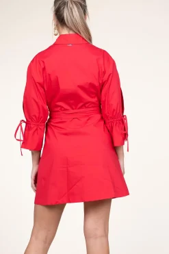 Poplin Button Through Dress With Pockets Valderice | Red... | Liu Jo | Little Soho