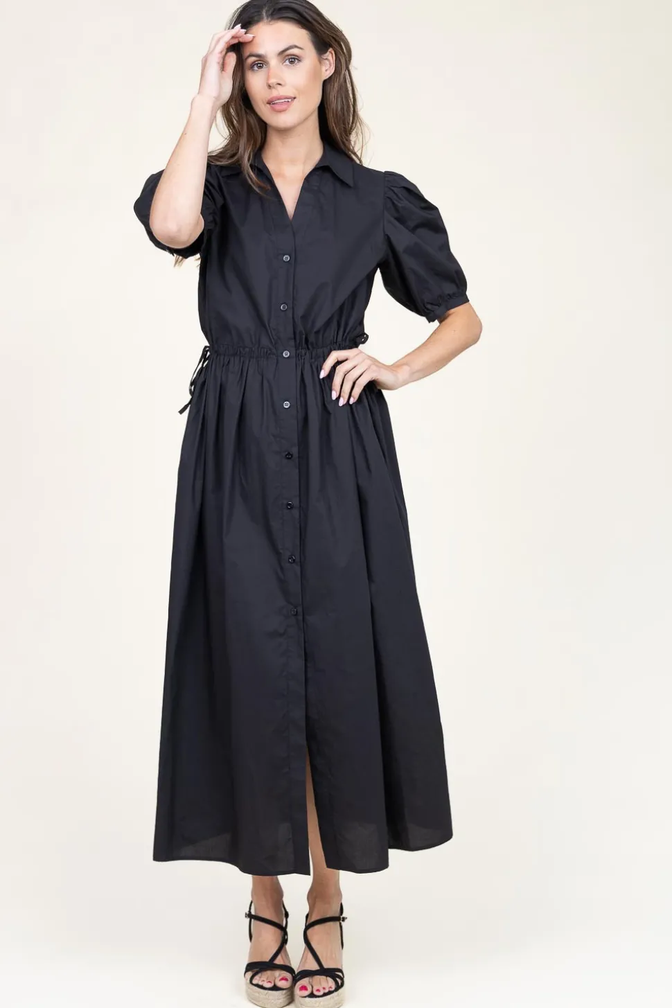 Poplin Button Through Dress With Pockets Paceco | Black... | Liu Jo | Little Soho