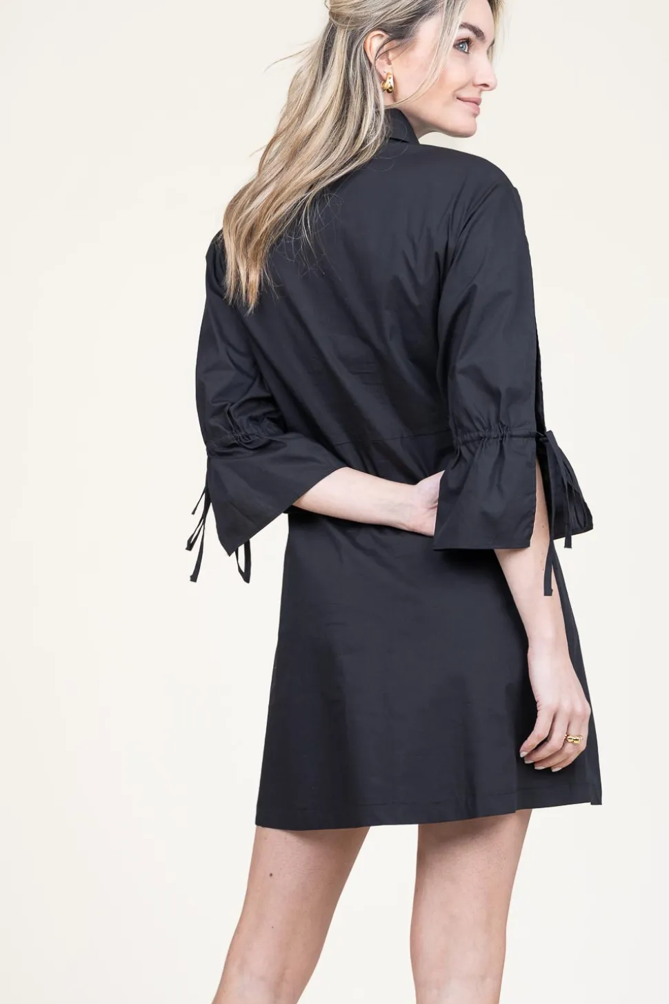 Poplin Button Through Dress With Pockets Valderice | Black... | Liu Jo | Little Soho