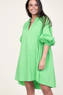 Poplin Dress Izoldi | Green... | Devotion | Little Soho