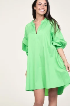 Poplin Dress Izoldi | Green... | Devotion | Little Soho