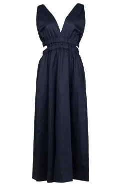 Poplin Dress With Cut-Outs Kalipso | Black... | Devotion | Little Soho