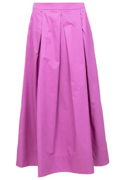 Poplin Maxi Skirt With Pockets Kelly | Fuchsia Purple... | Devotion | Little Soho