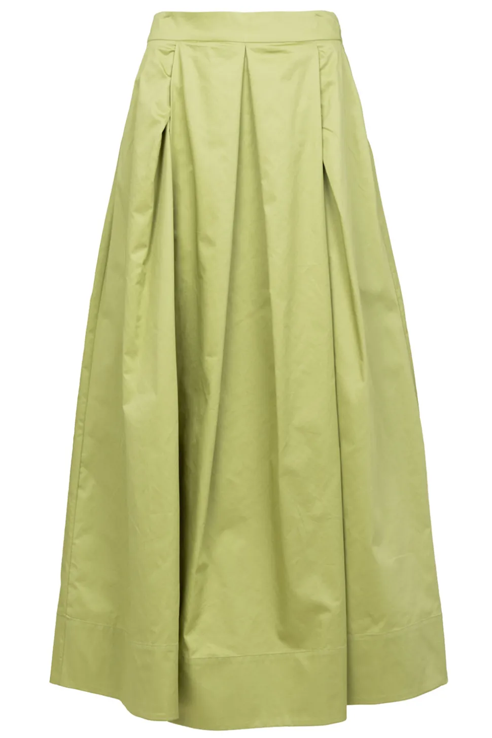 Poplin Maxi Skirt With Pockets Kelly | Green... | Devotion | Little Soho