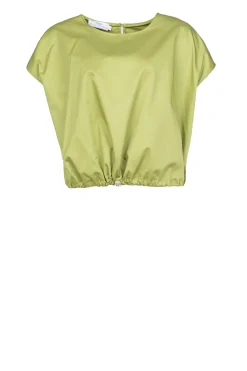 Poplin Top With Elastic Band Lanthi | Green... | Devotion | Little Soho